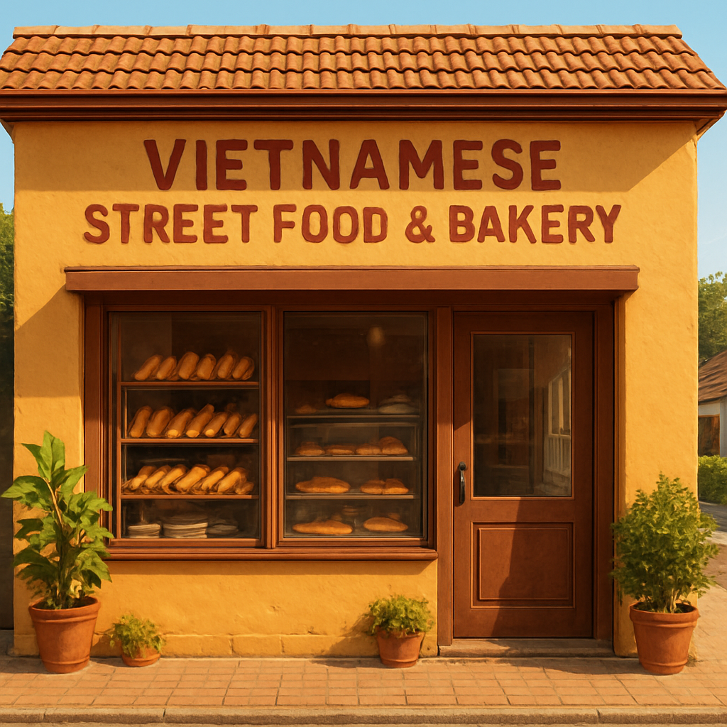 Rolls Savour Vietnamese street food and bakery shopfront in Ashgrove QLD